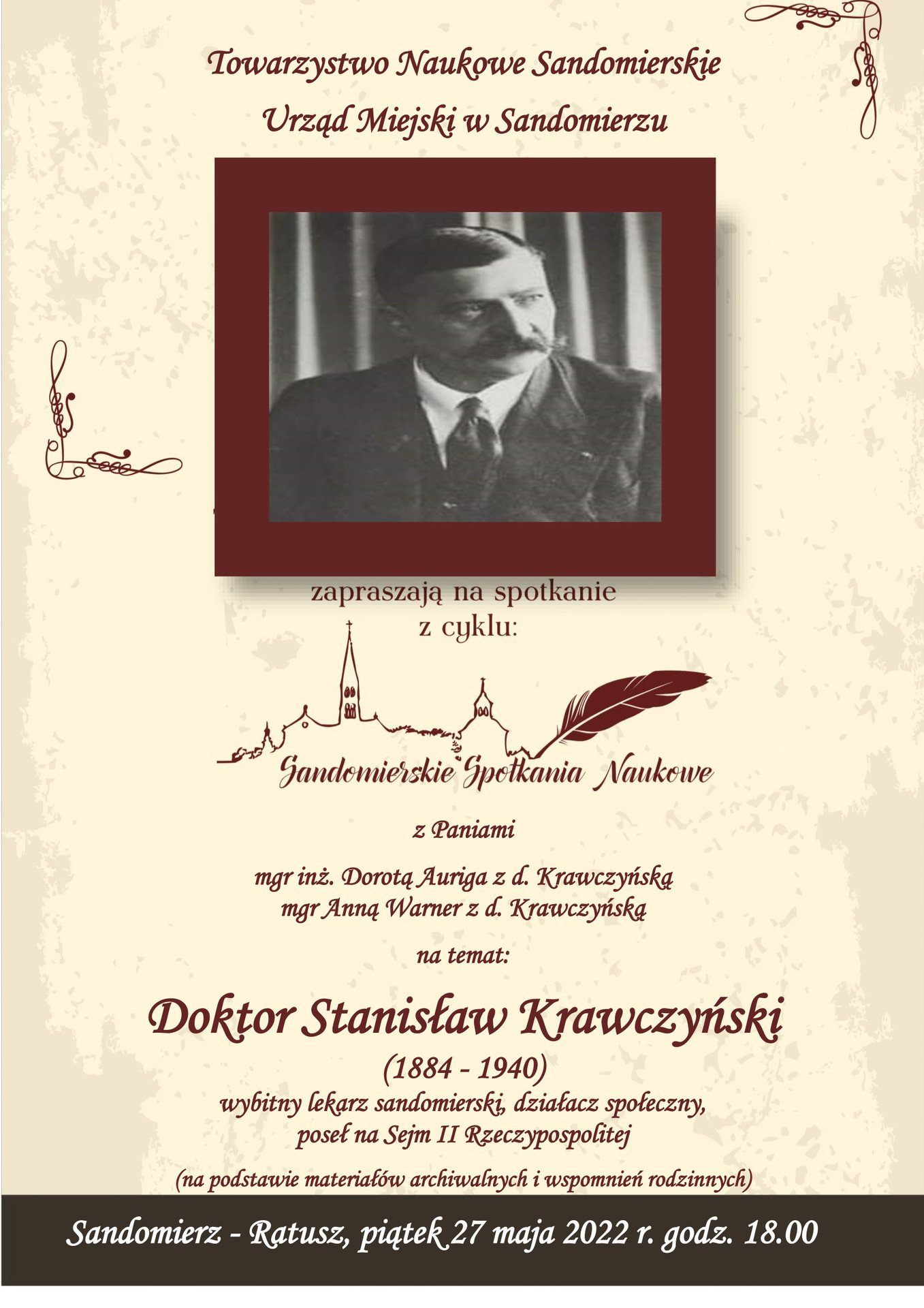 Zaproszenie na spotkanie o dr S. Krawczyńskim